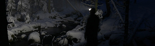 Talviinen purolaakso Katikankanjonissa